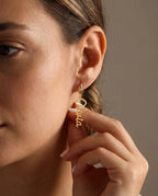 Personalized Gold Name Earring - Custom Dangle Hoop Jewelry