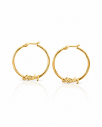 Personalized Gold Name Hoop Earrings - Custom Script Jewelry