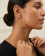 Personalized Gold Name Hoop Earrings - Custom Script Jewelry
