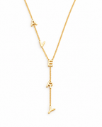Personalized Gold Name Lariat Necklace