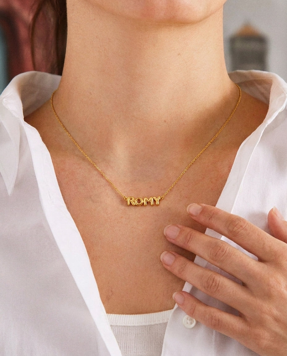 Personalized Gold Name Necklace - Dainty Custom Letter Jewelry