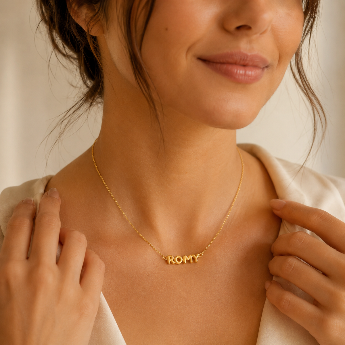Personalized Gold Name Necklace - Dainty Custom Letter Jewelry