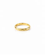 Personalized Gold Name Ring - Custom Engraved Stacking Band
