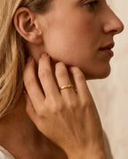 Personalized Gold Name Ring - Custom Engraved Stacking Band