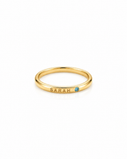 Personalized Name Ring with Birthstone