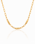 Personalized Gold Paperclip Name Necklace