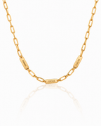 Personalized Gold Paperclip Name Necklace