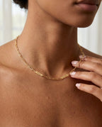 Personalized Gold Paperclip Name Necklace