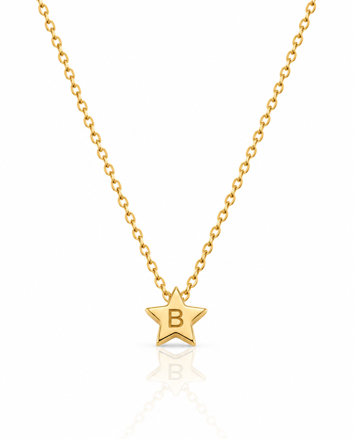 Personalized Gold Star Initial Necklace - Dainty Custom Jewelry