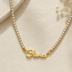 Personalized Gold Tennis Chain Name Necklace