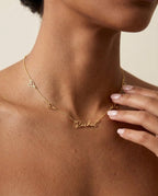Personalized Heart Chain Name Necklace - Custom Gold Jewelry Gift