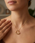 Personalized Heart Necklace with Custom Name Beads - Family Gift