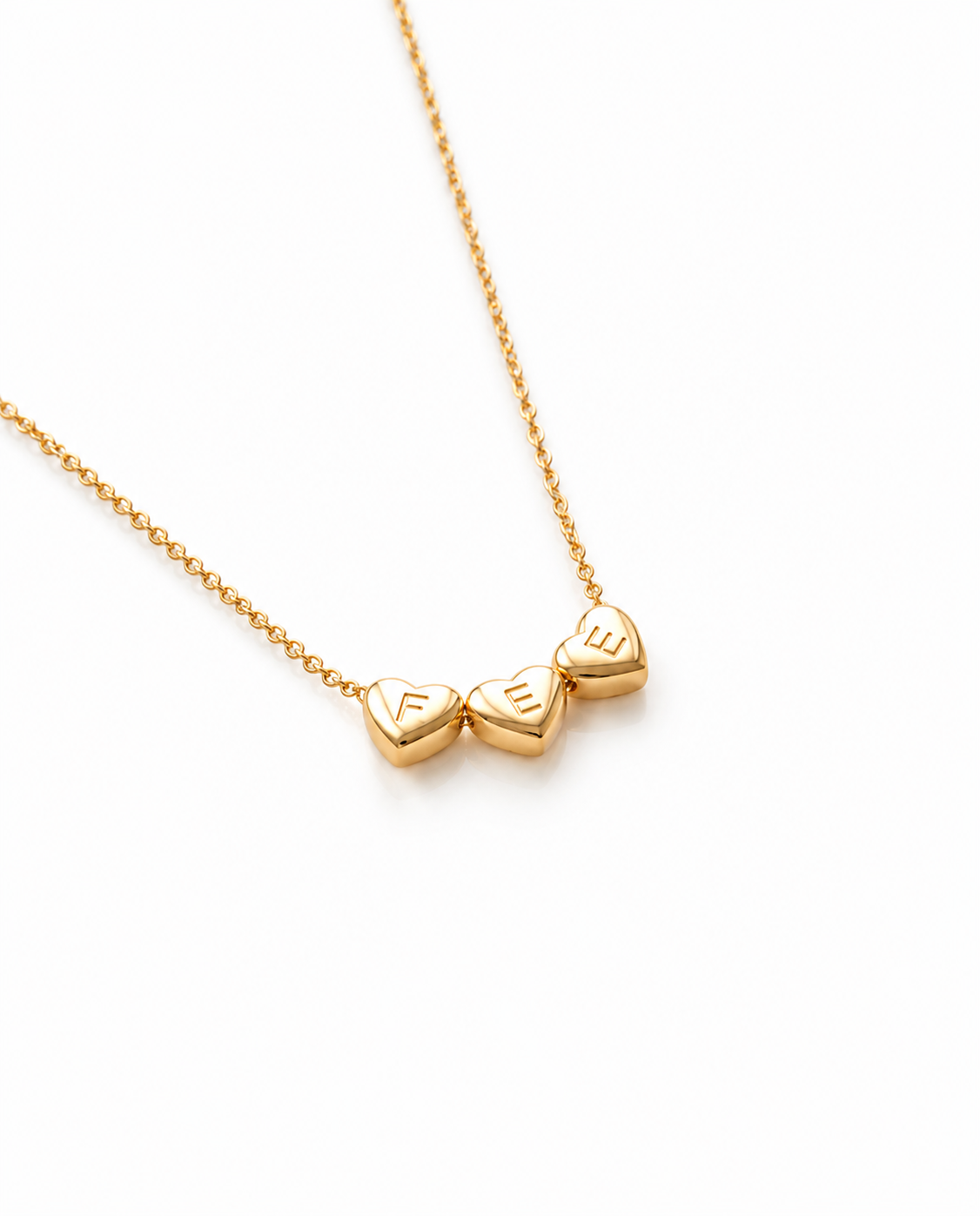 Personalized Initial Heart Necklace - Dainty Gold Necklace