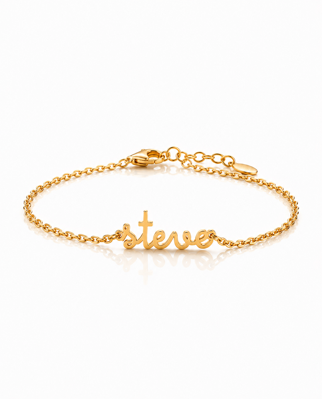 Personalized Name Bracelet, Custom Gold Name Jewelry - 925k Sterling Silver