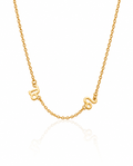 Personalized Two Zodiac Sign Necklace - Dainty Gold Astrology Jewelry