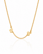 Personalized Two Zodiac Sign Necklace - Dainty Gold Astrology Jewelry