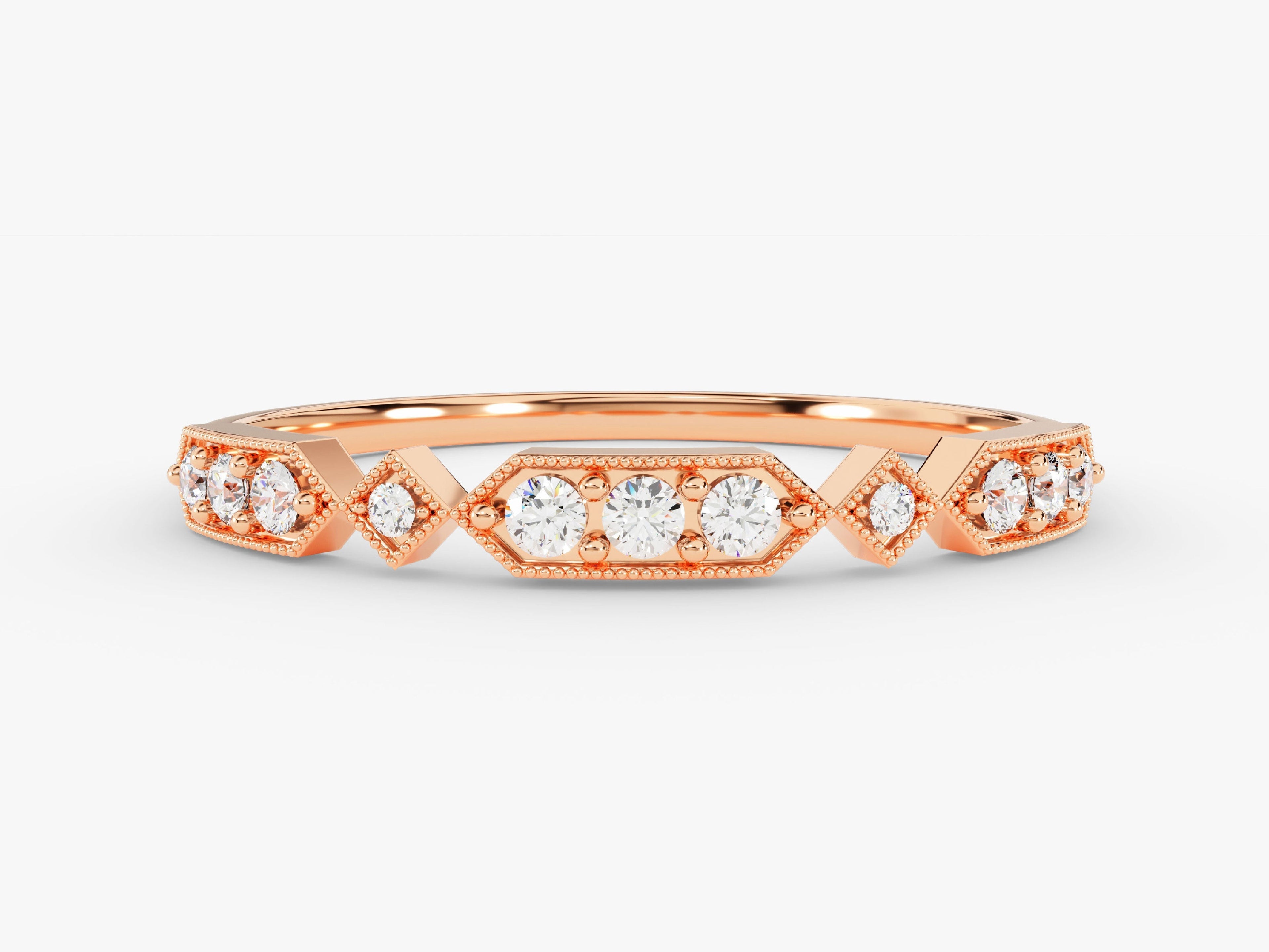 Art Deco Vintage Wedding Band
