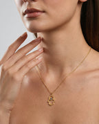 Sapphire Hamsa Hand Necklace, Protection Amulet - Protection Jewelry