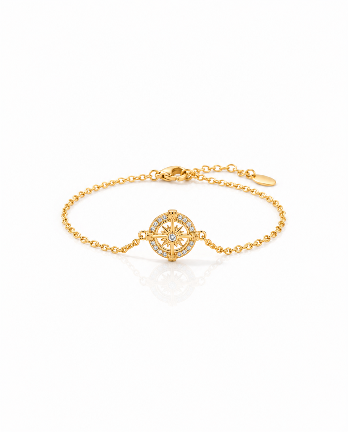 Silver Compass Bracelet - Dainty Travel Jewelry - Meaningful Gift for Her