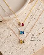Toi et Moi Gemstone Necklace | 18k Gold Vermeil
