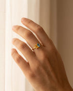 Toi et Moi Gold Ring with Two Birthstones