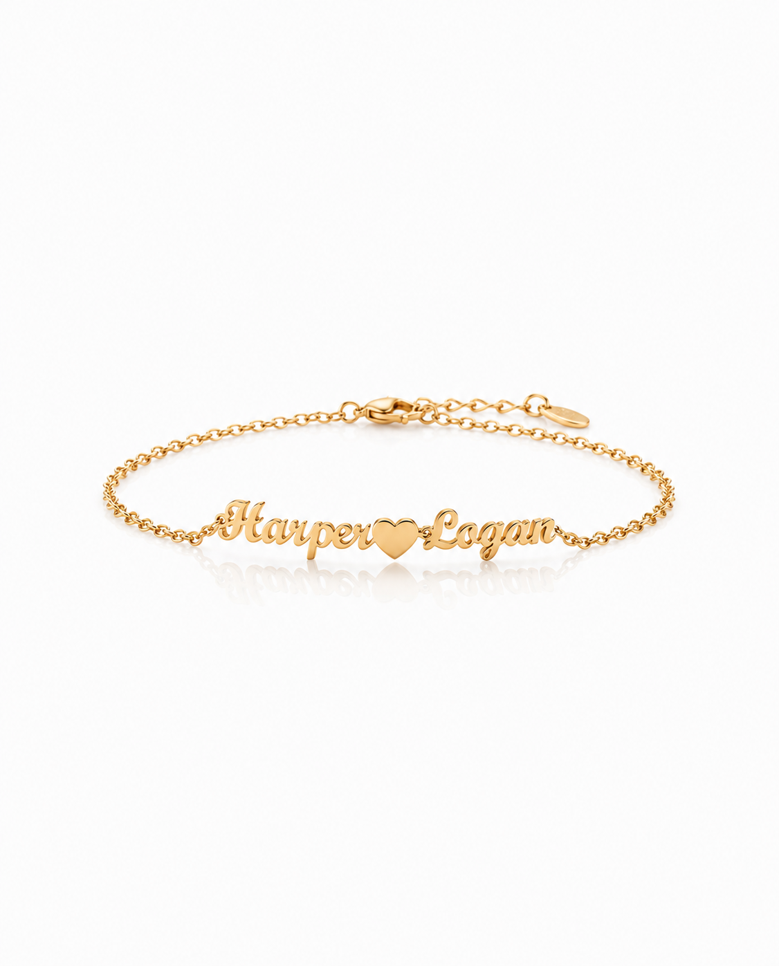 Two Name Bracelet - Personalized Double Name Jewelry - Custom Gift for Her