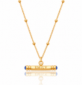 Personalized Gold Bar Necklace with Birthstone - Custom Name Jewelry