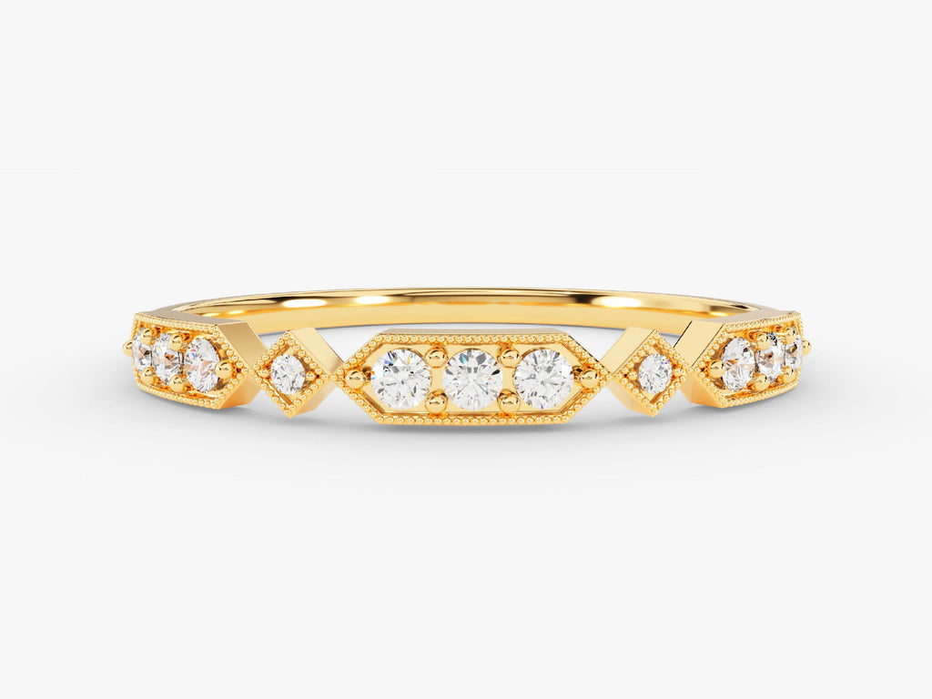 Art Deco Vintage Wedding Band