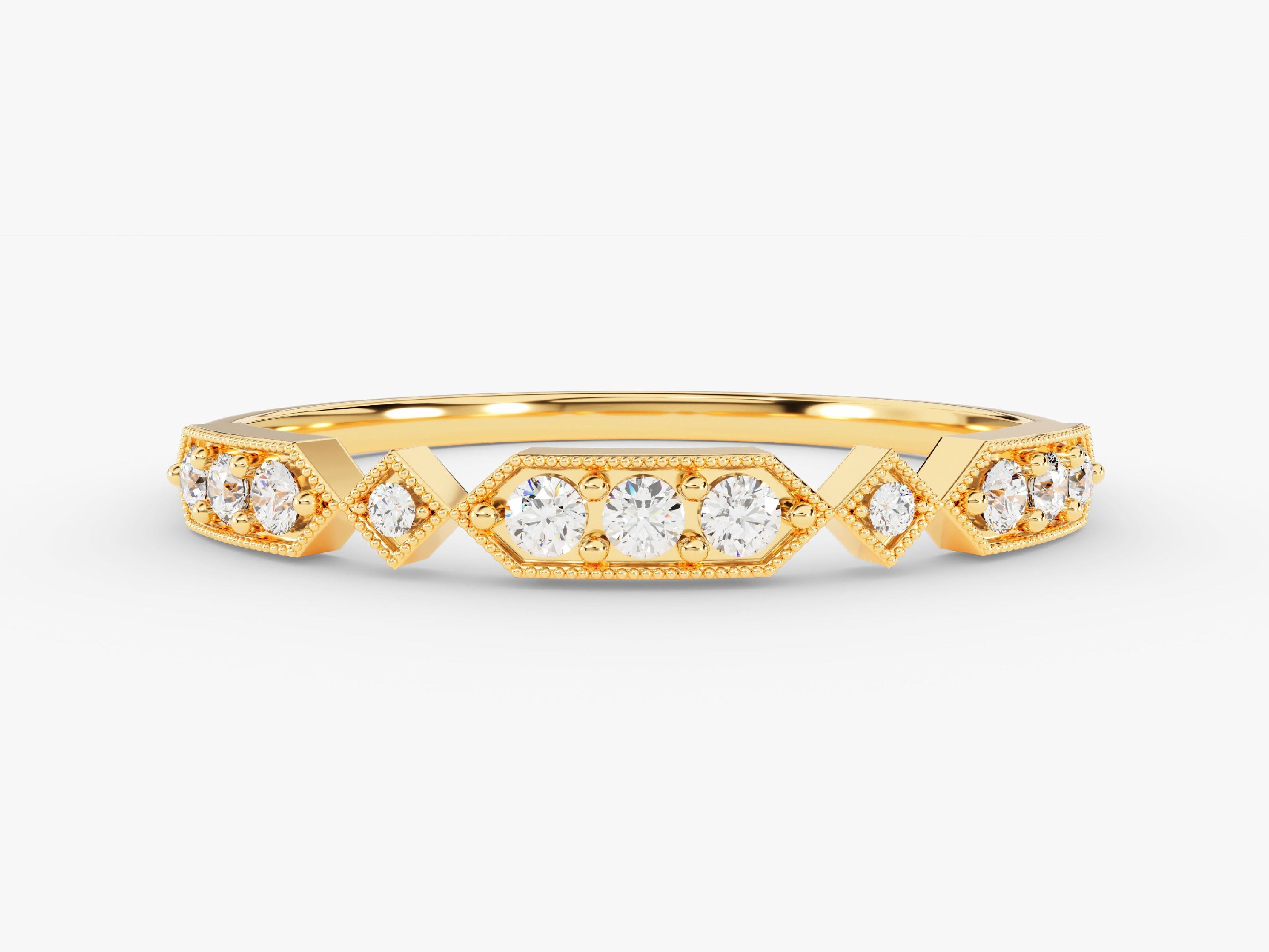 Art Deco Vintage Wedding Band