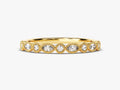 Marquise Cut Milgrain Wedding Band